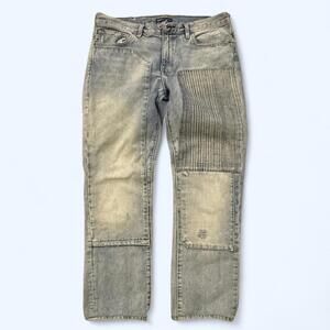 Levi’s 511 made and Crafted Grey denim jeans with patchwork design 36x28.5
